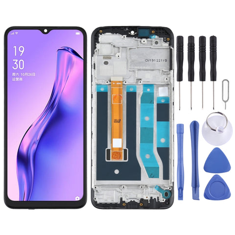 Schermo LCD e digitalizzatore assemblaggio completo con cornice per OPPO A8 PDBM00, For OPPO A8