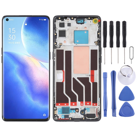 Schermo LCD e digitalizzatore assemblaggio completo con telaio per OPPO Reno5 Pro 5G, For OPPO Reno5 Pro 5G