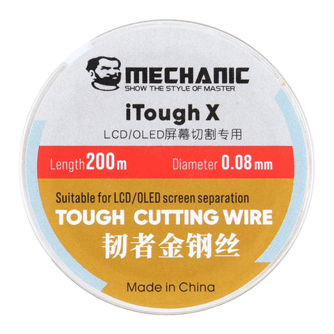 MECCANICO iTough X 200M Filo da taglio per schermo OLED LCD da 0,08 mm, MECHANIC 0.08MM 200M