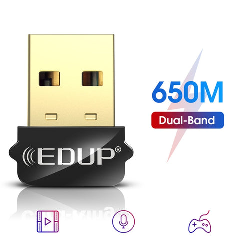 Adattatore WiFi USB EDUP EP-AC1651 Dual Band 650Mbps per Laptop