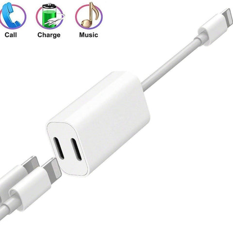 ZS-S1801 2 in 1 8 pin maschio a 8 pin ricarica + adattatore per auricolare connettore audio femmina 8 pin, chiamate di supporto, compatibile con il sistema IOS 13