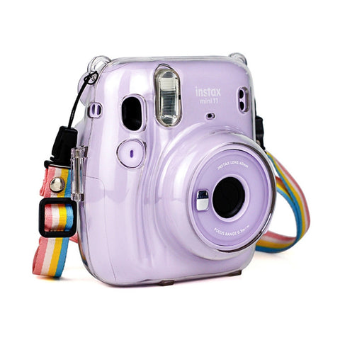 Richwell Custodia da trasporto Custodia rigida in cristallo con tracolla per Fujifilm Instax Mini 11