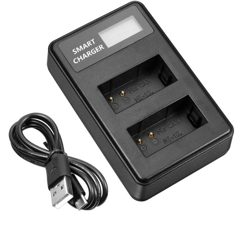 Per Canon NB-10L Batteria Display LCD intelligente Caricatore USB a doppio canale