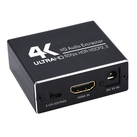 ay78v20-4k-60hz-hdmi-2-0-splitter-audio-5-1-arc-estrattore-audio-hd-mi-hdcp-2-2-hdr10-convertitore-audio-4k-hd-mi-ottico-toslink-spdif - immagine 2