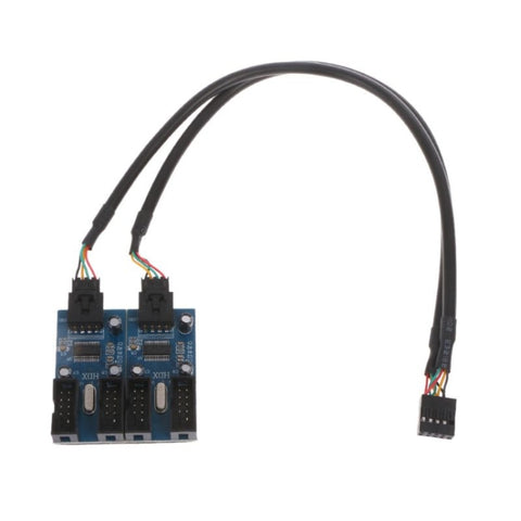 computer-desktop-usb-2-0-a-9-pin-connettore-breakout-cavo-di-prolunga-da-1-a-4-pin - immagine 2