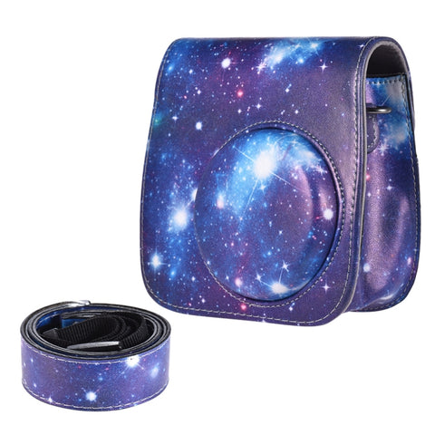 custodia-in-pelle-pu-per-fotocamera-full-body-con-cinturino-per-fujifilm-instax-mini-9-mini-8-mini-8-universe-pattern - immagine 1