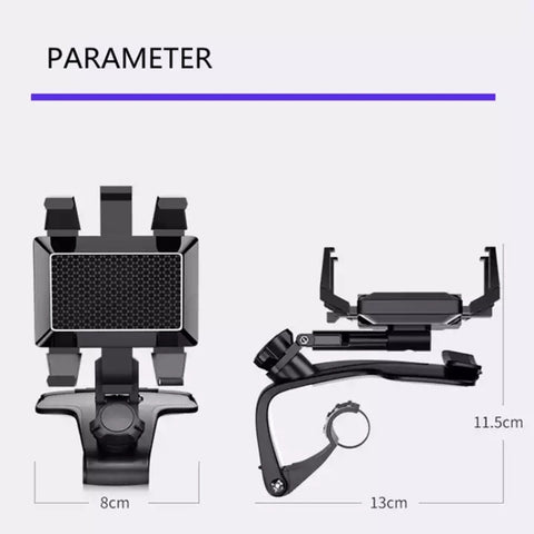 YB001 Supporto per telefono da cruscotto con rotazione di 360 gradi, YB001