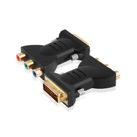 convertitore-di-componenti-av-audio-video-placcato-oro-dvi-i-24-5-maschio-a-3-rca-placcato-oro - immagine 1