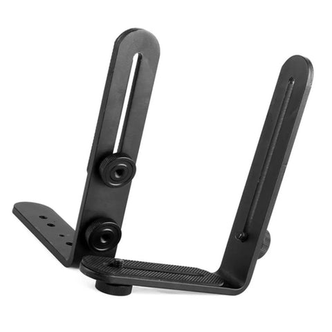 Staffa flash a doppia L per fotocamera con adattatore hot shoe da