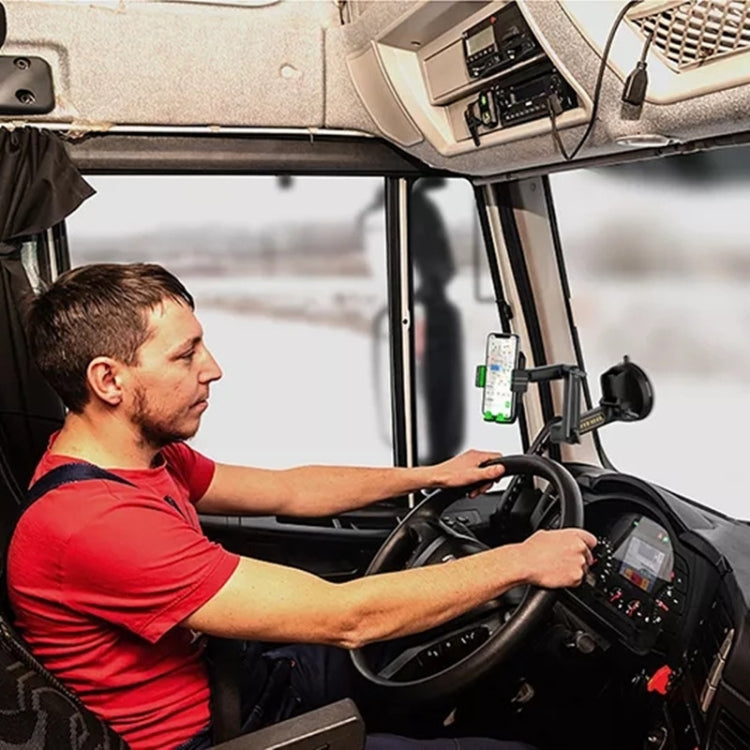 Supporto D001 per camion, escavatore, carrello elevatore, robusto supporto per telefono cellulare con braccio lungo, D001