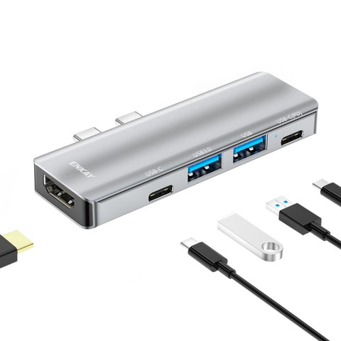 adattatore-docking-station-enkay-hat-prince-5-in-2-hub-type-c-con - immagine 1
