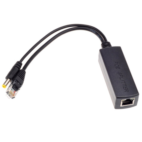 Splitter Power Over Ethernet Ingresso 48 V e uscita 12 V Adattatore splitter PoE 48 V, consente alla telecamera IP 12 V CC di diventare telecamera POE, Power Over Ethernet Splitter