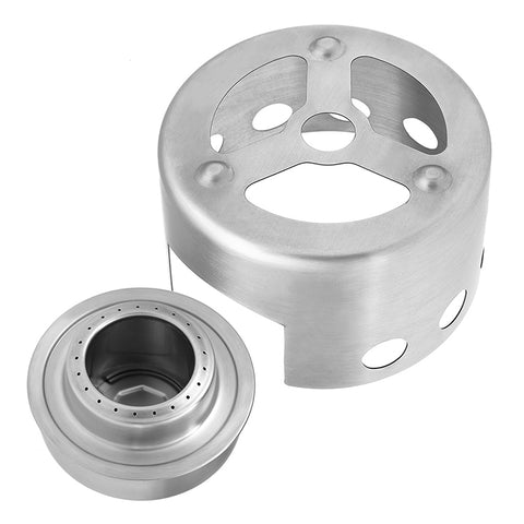 Fornello da Picnic Portatile in Acciaio Inossidabile con Coperchio