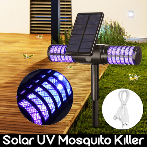 Trappola per zanzare da esterno per villa con luce solare da giardino impermeabile per zanzariera solare, Solar Mosquito Killer