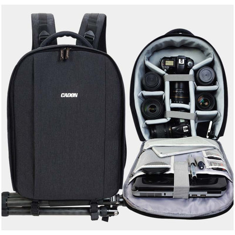 borsa-per-fotocamera-reflex-usb-caden-borsa-per-fotocamera-unisex-portatile-impermeabile-professionale-canon-nikon - immagine 2
