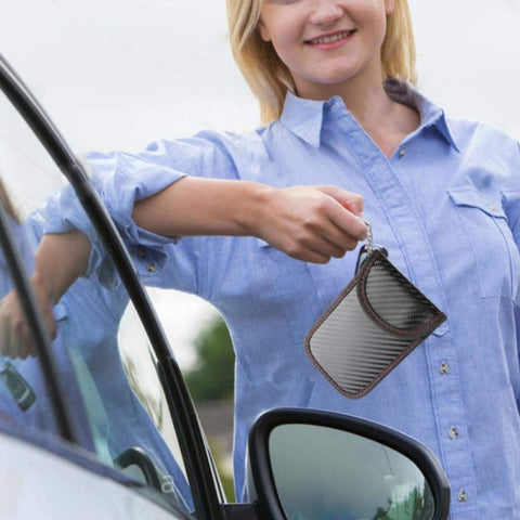 Set di 2 Sacchetti Antimagnetici per Chiavi Auto RFID e Cellulare -