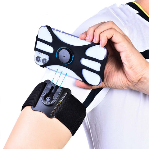 Custodia sportiva per smartphone con cinturino girevole, compatibile