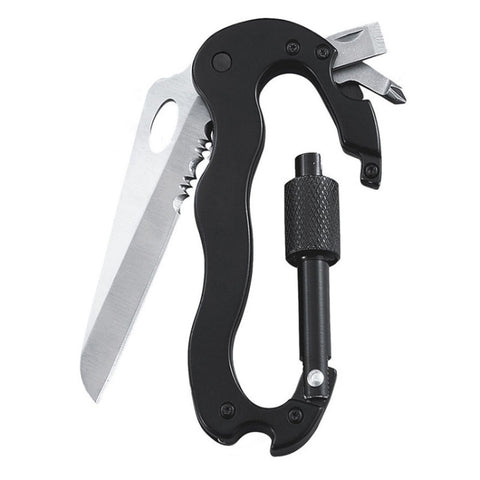 Portachiavi appeso tipo D con moschettone multifunzione esterno, D-type Carabiner