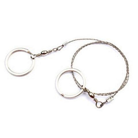 Strumento portatile per sega a mano per motoseghe per autodifesa per sopravvivenza all'aperto in filo di acciaio inossidabile, Hand Saw (Silver)