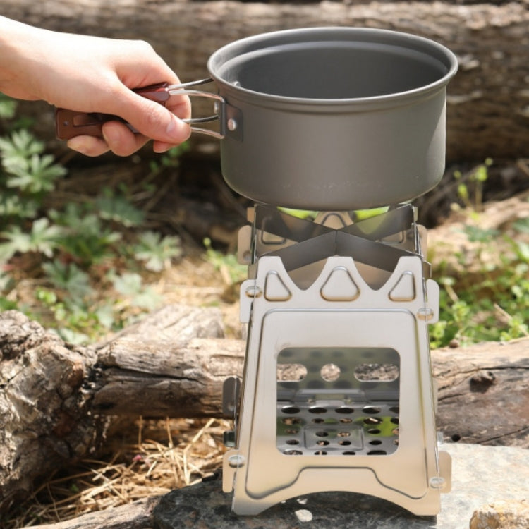 Stufa da picnic in acciaio inox Wilderness Survival Stufa pieghevole, Foldable Stove