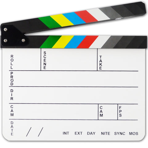 ciak-in-acrilico-colorato-30x25-cm-per-film-e-tv-clapper-board - immagine 1