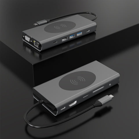 Hub di Ricarica Wireless 13 in 1 per Docking Station USB-C BX13V