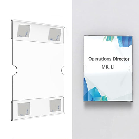 cornice-per-foto-da-parete-con-staffa-per-segnaletica-in-acrilico-montata-a-parete-da-2-pezzi-4-x-6-pollici-wall-photo-frame - immagine 1