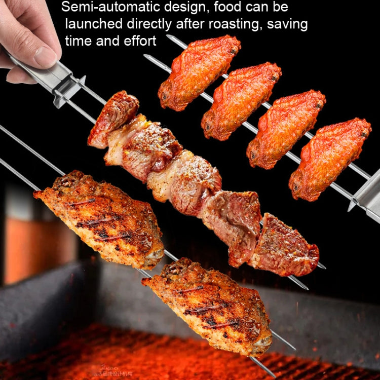 Set di 2 Forchette Semiautomatiche in Acciaio Inox per Barbecue