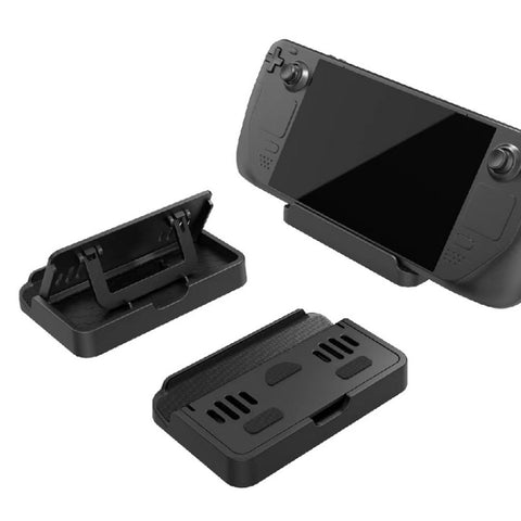 PGTECH Supporto per console pieghevole regolabile per Steam Deck + set di adesivi per trackpad, PGTECH Console Stand + Trackpad Sticker