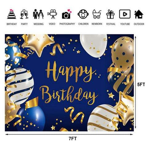 Puntelli per Fondali Feste Compleanno Bambini 1.5x2.1m Blu