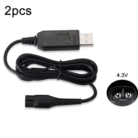 cavo-di-alimentazione-per-caricabatterie-usb-2-pezzi-a00390-da-43-v-per-rasoio-philips-rq310-s510-yq300-s100-2pcs-a00390-usb-plug - immagine 1
