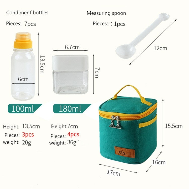 Set di bottiglie per condimento per esterni CLS Combinazione di utensili per barbecue in barattolo per condimento portatile