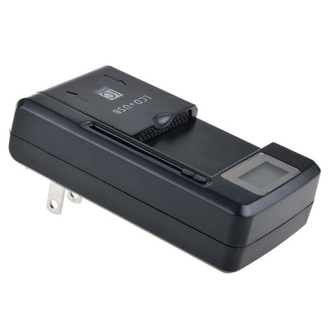 caricabatteria-universale-per-cellulare-con-uscita-usb-e-display-lcd-spina-americana-800ma-1300ma - immagine 2