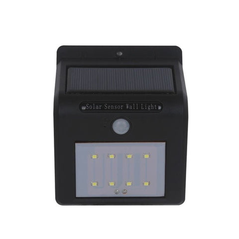 Lampada da parete con sensore di movimento solare a 8 LED con pannello solare, 8 LEDs White Light - Novalix Store