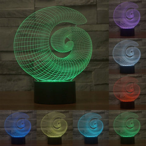 Lampada da scrivania con lampada stereo visiva creativa a 7 colori, luce notturna, Abstract Style - Novalix Store