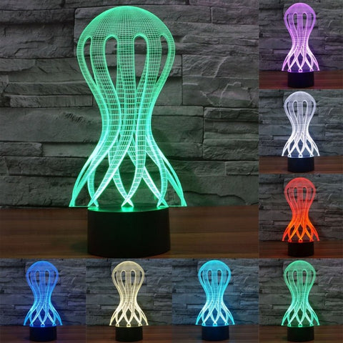 Lampada da scrivania con lampada stereo visiva creativa a 7 colori, luce notturna, Acaleph Style - Novalix Store