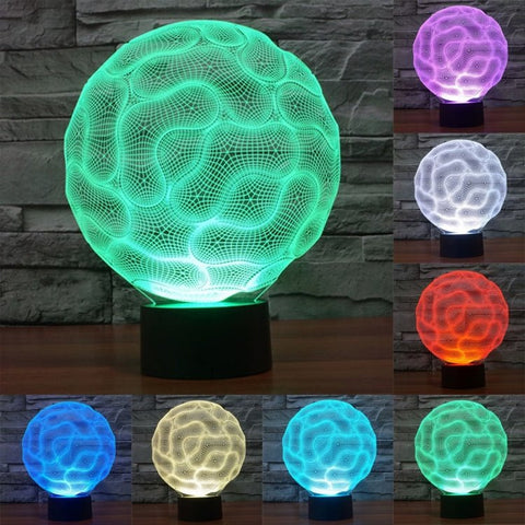 Lampada da scrivania con lampada stereo visiva creativa a 7 colori, luce notturna, Brain Style - Novalix Store