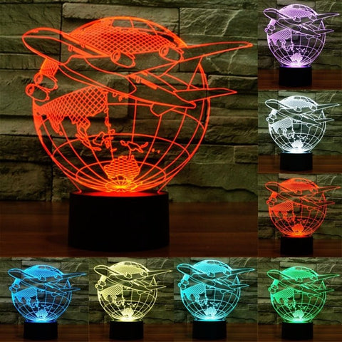 Lampada da scrivania con lampada stereo visiva creativa a 7 colori, luce notturna, Fly out of Asia Style - Novalix Store