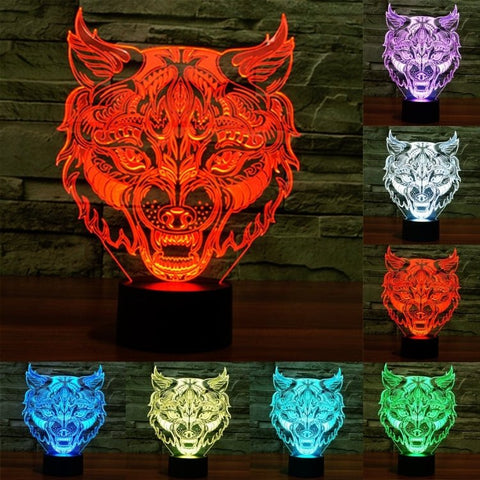 Lampada da scrivania con lampada stereo visiva creativa a 7 colori, luce notturna, Leopard Shape - Novalix Store