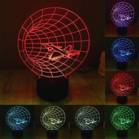Lampada da scrivania con lampada stereo visiva creativa a 7 colori, luce notturna, Time Machine Style - Novalix Store