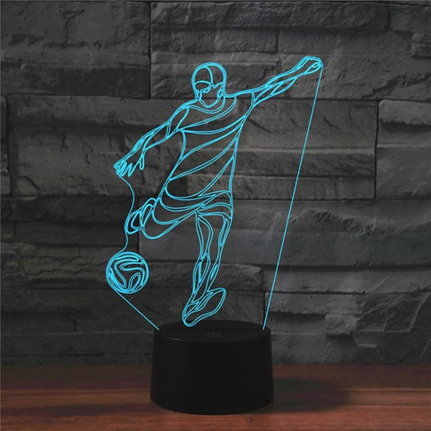 Lampada da tavolo con luce di visione a LED colorata 3D a forma di calcio, versione USB e batteria, USB & Battery Version - Novalix Store