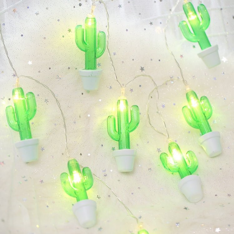 Lampada decorativa fata calda a 20 LED in stile adolescente per Natale, matrimonio, camera da letto, Cactus Potted - Novalix Store