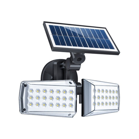 Lampione stradale solare girevole a doppia testa impermeabile per cortile domestico da 42 LED, 42 LEDs - Novalix Store