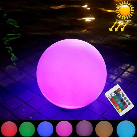 Luce LED colorata che cambia da giardino galleggiante con pannello solare in silicio monocristallino da 0,7 W e telecomando - Novalix Store