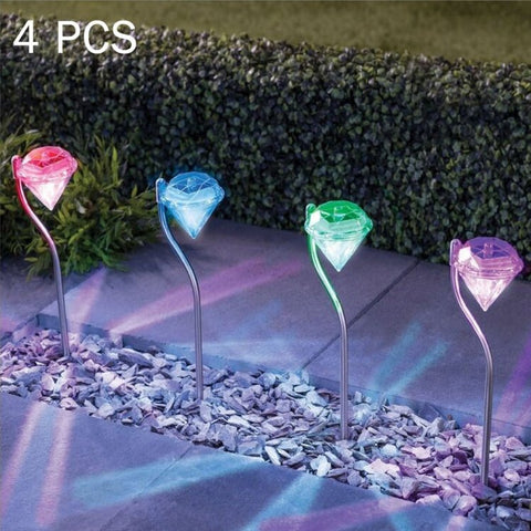 Luci decorative con diamanti per percorsi paesaggistici da giardino all'aperto, consegna casuale dei colori - Novalix Store