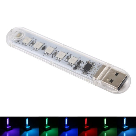 Piccola luce notturna portatile a LED USB colorata da 5 V a 5 LED con interruttore - Novalix Store