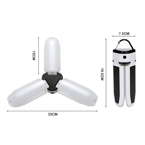 Ricarica USB solare multifunzionale 60 LED Lampada da campeggio Trifoglio Tenda da esterno Lampada portatile Torcia elettrica Lampadina di emergenza, Stile: Solare, Style: Solar - Novalix Store