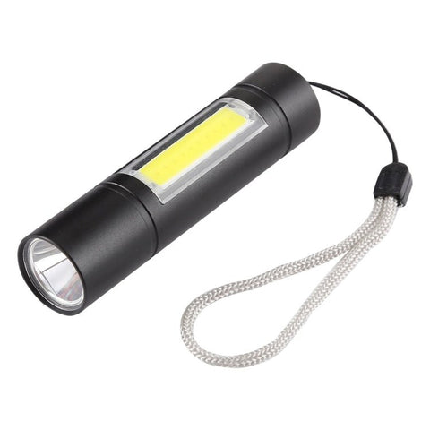 Torcia XPE + COB impermeabile con ricarica USB A1, messa a fuoco fissa, con 3 modalità e scatola di immagazzinaggio, A1 - Novalix Store