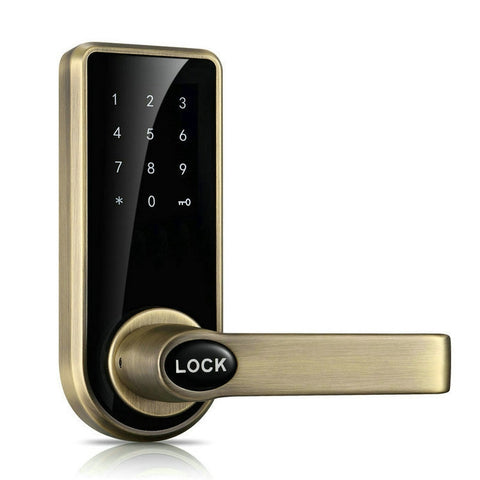 Password + chiave + scheda sensore Serratura elettronica in bronzo rosso in lega di zinco Serratura con codice elettronico touch screen, OS8818-JS, OS8818-QGT Bronze, OS8818-HGT Red Bronze