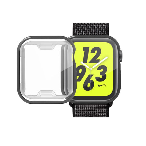 Étui en TPU avec plaque de protection totale pour Apple Watch séries 5 et 4 44 mm, pour séries 5 et 4 44 mm
